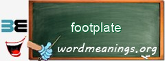 WordMeaning blackboard for footplate